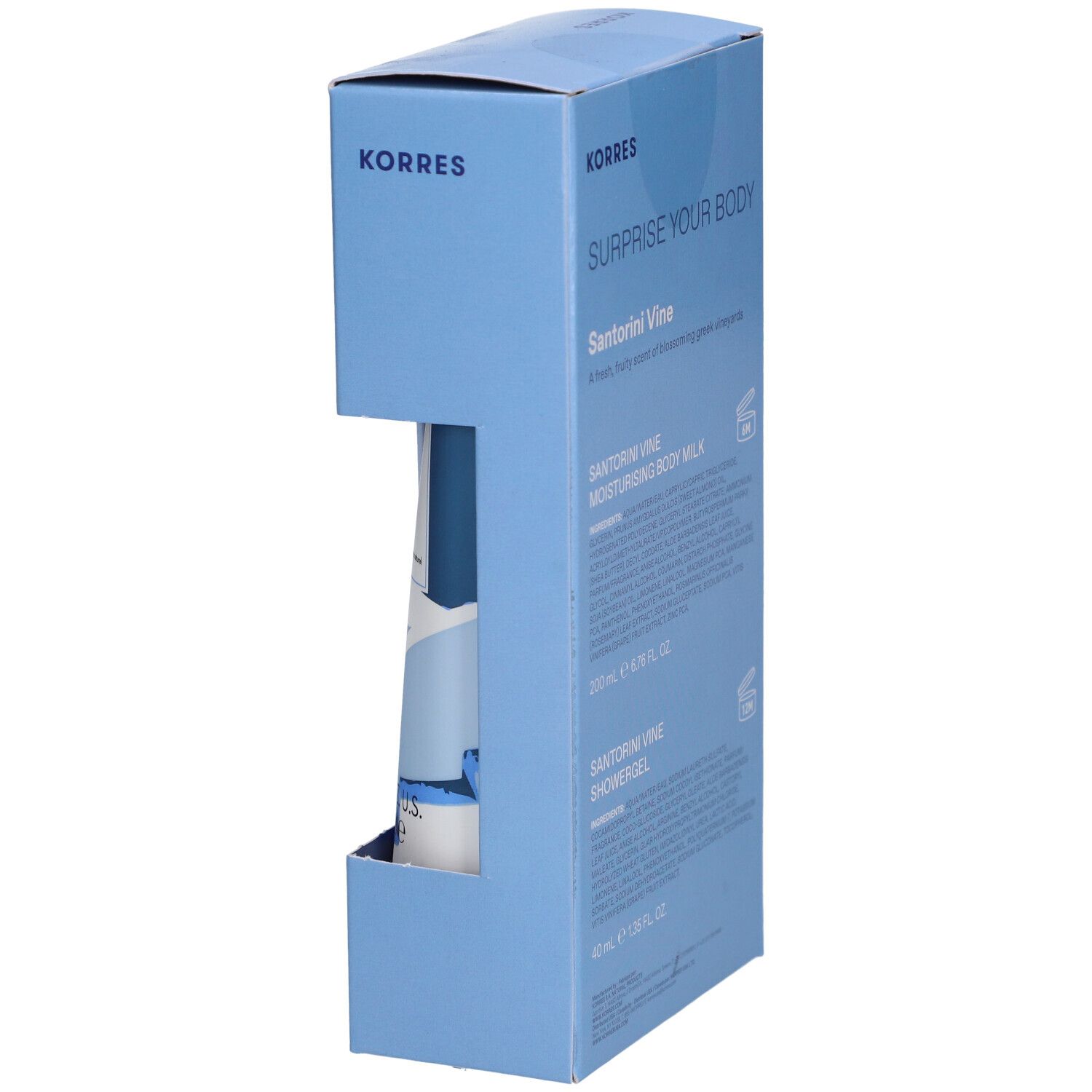 Korres Coffret Surprise your Body Raisin de Santorin Gel Douche + Lait Corporel