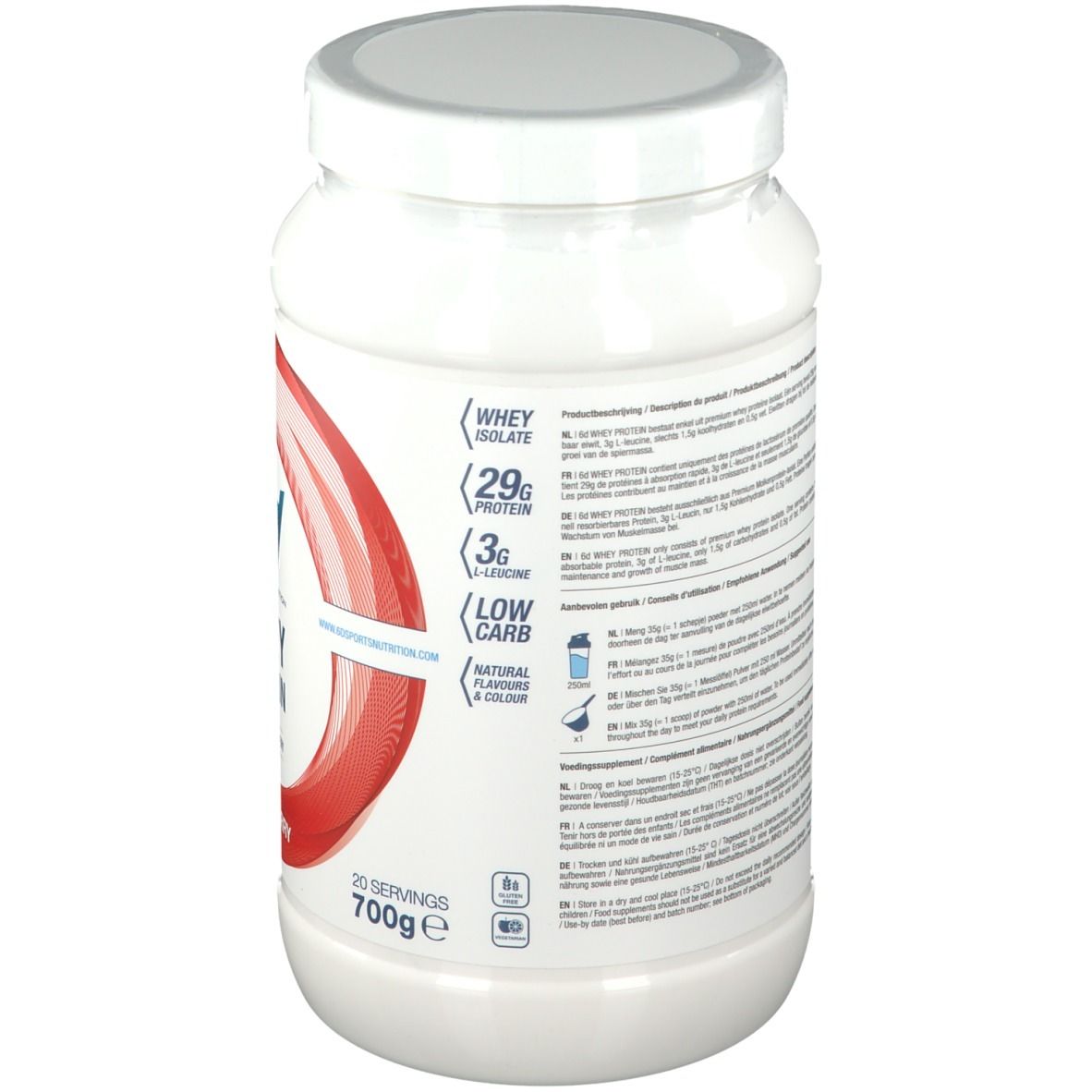 6D Sports Nutrition Whey Protein Fraise