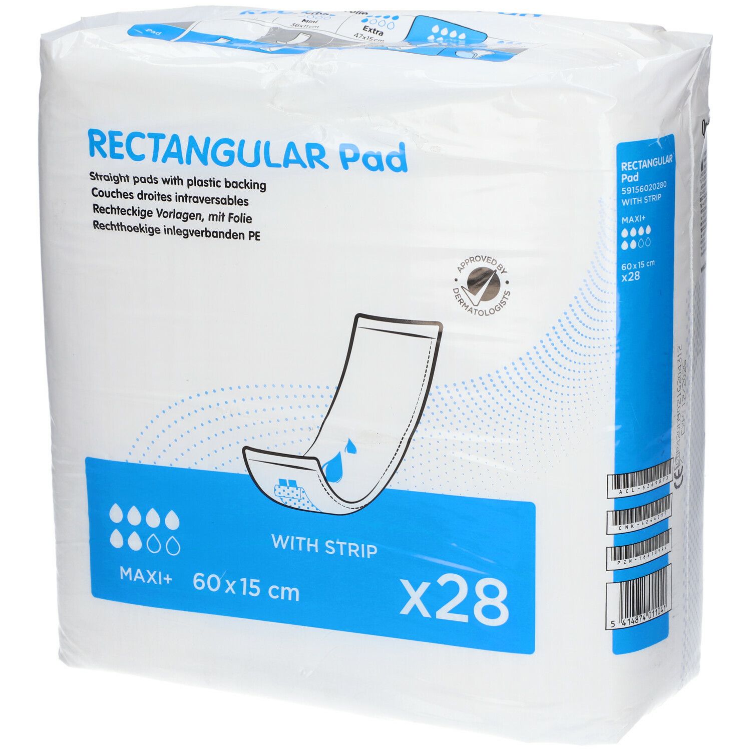 Rectangular Pad Maxi plus 60 x 15 cm