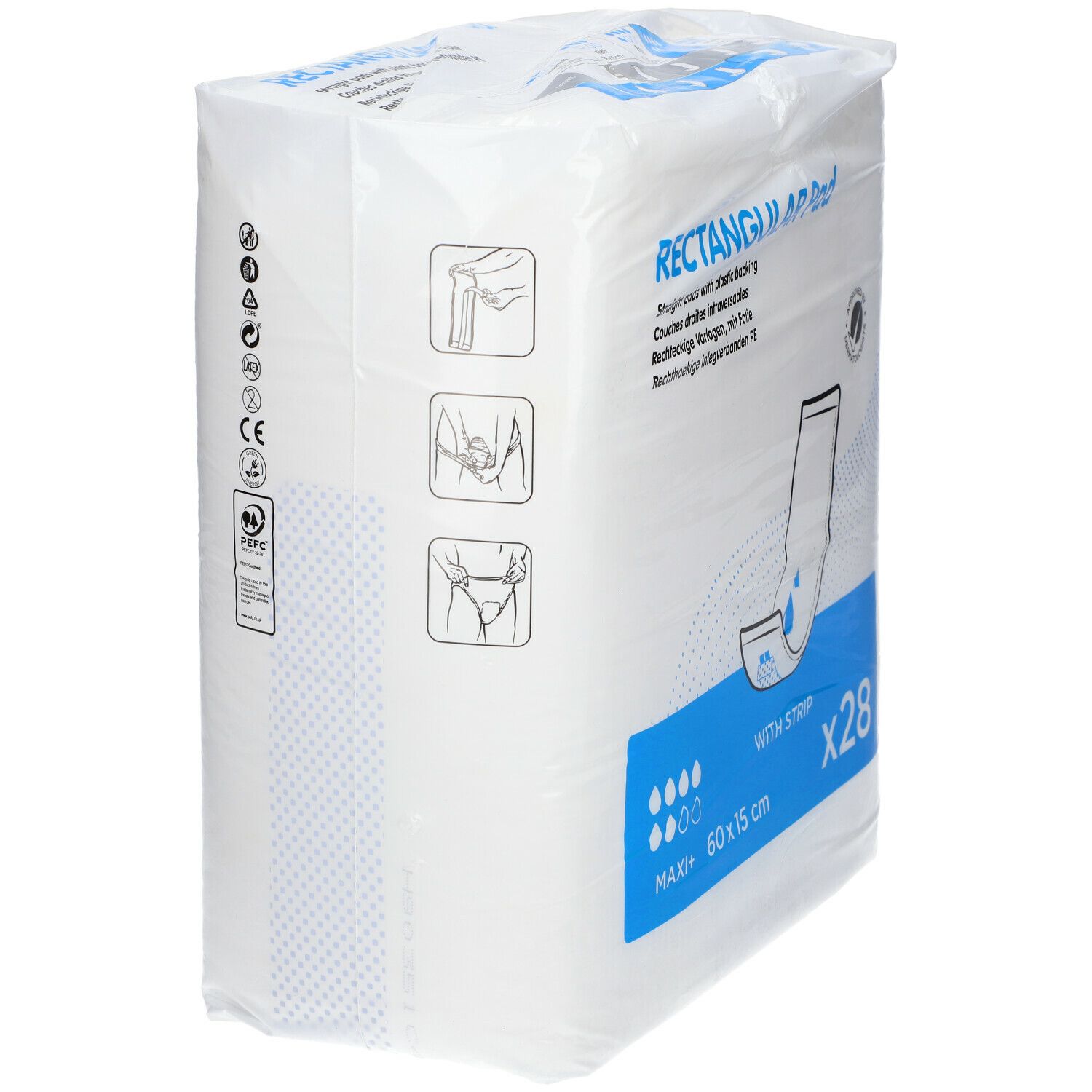Rectangular Pad Maxi plus 60 x 15 cm