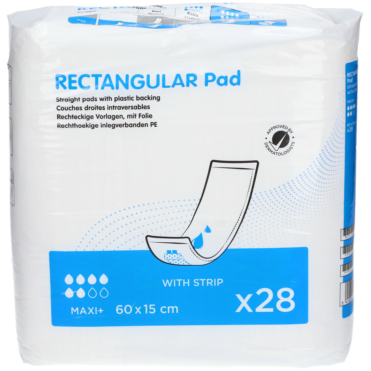 Rectangular Pad Maxi plus 60 x 15 cm