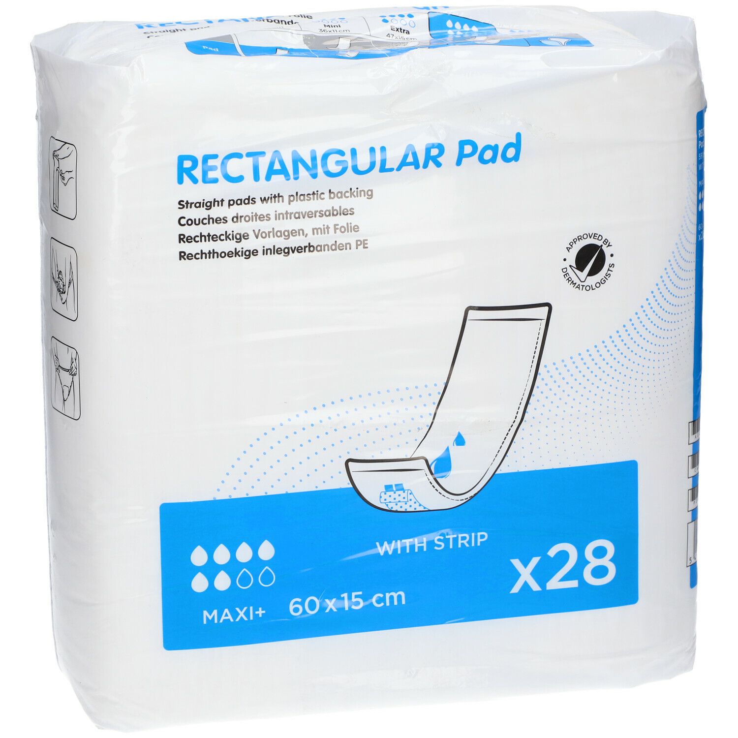 Rectangular Pad Maxi plus 60 x 15 cm