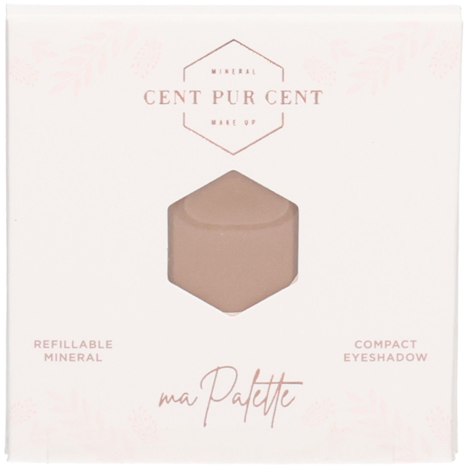 Cent Pur Cent Mineral Make Up: Recharge fard à paupières compact, teinte neutre.