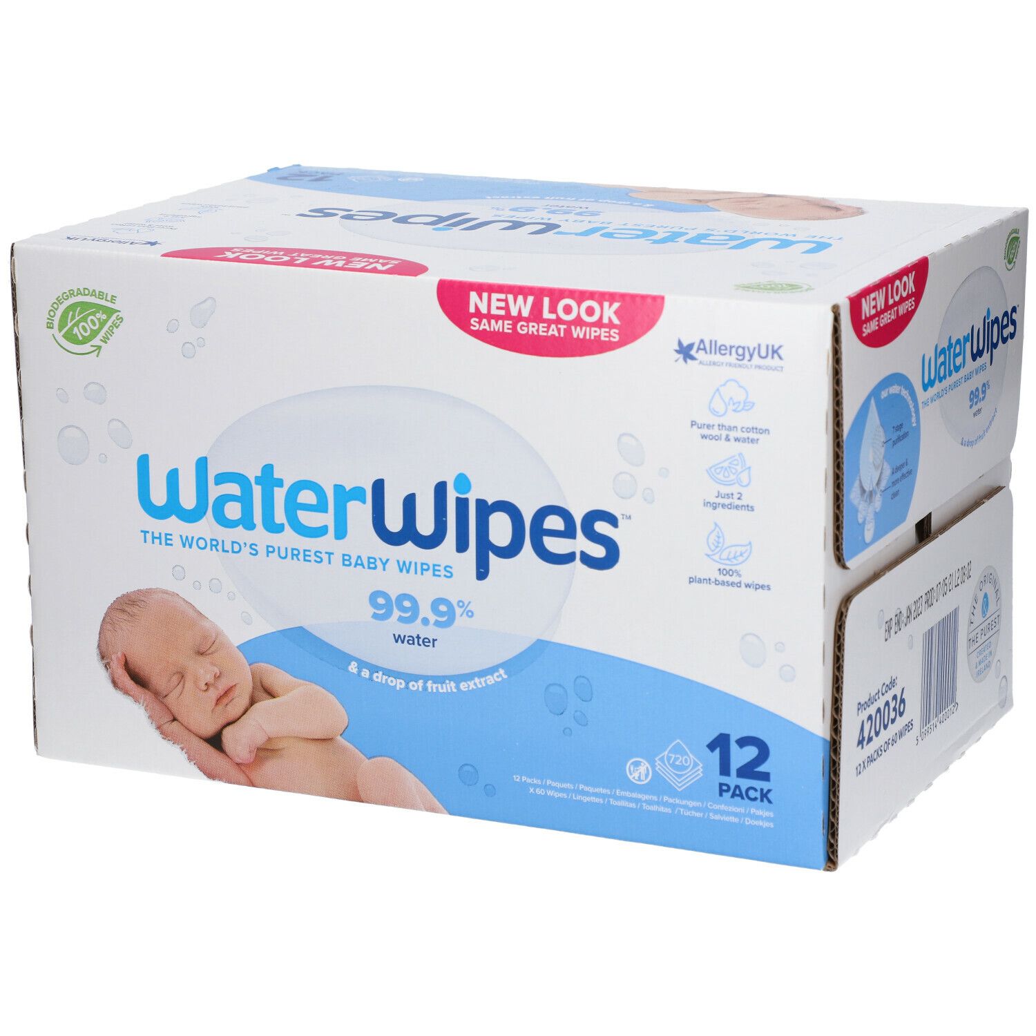 WaterWipes Lingettes végétales pour bébés - Lot 4+1 x 60 lingettes -  Pharmacie en ligne