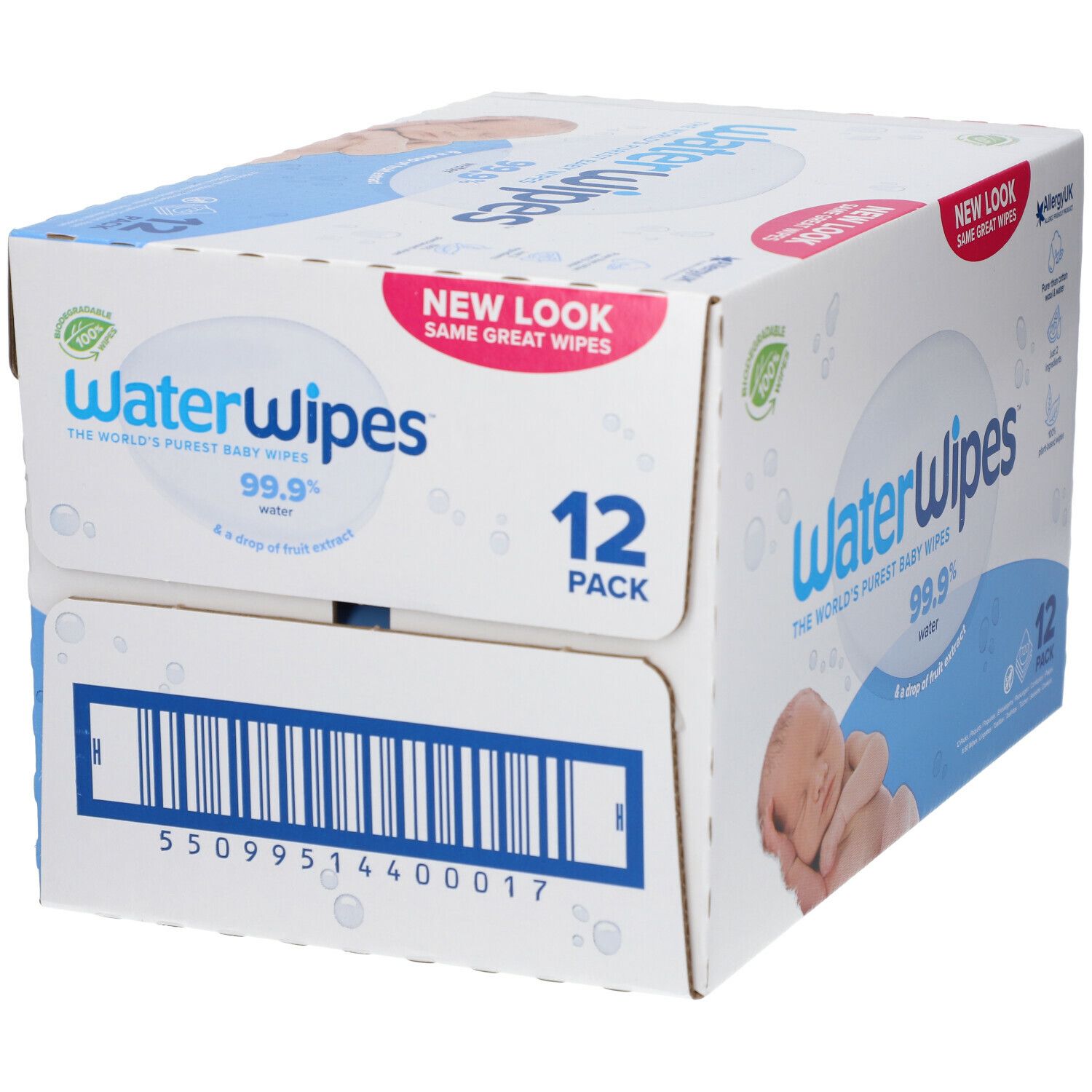 12 x 60 lingettes waterwipes bébé - HEMA