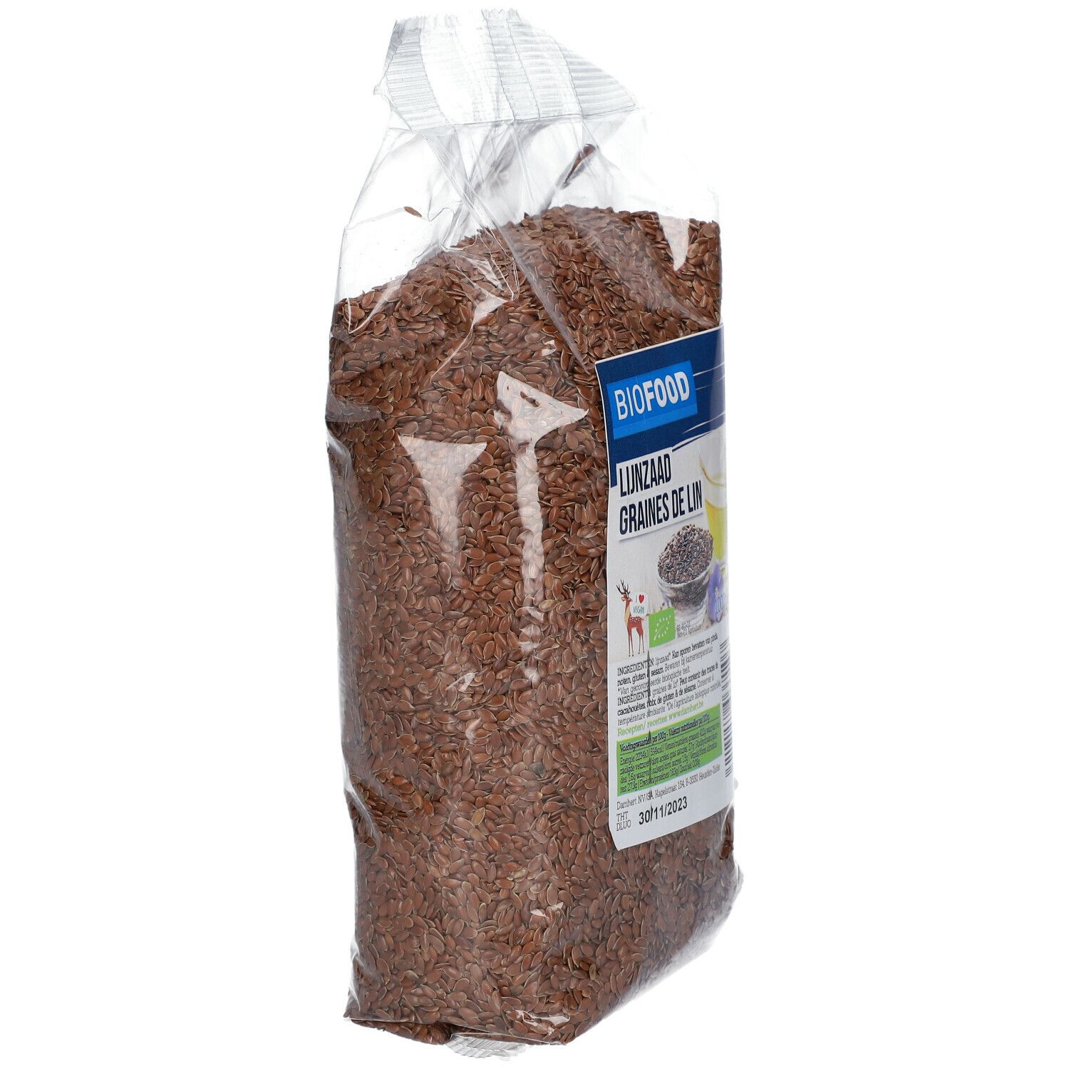 BIOFOOD Graines de lin BIO 1 kg - Redcare Pharmacie