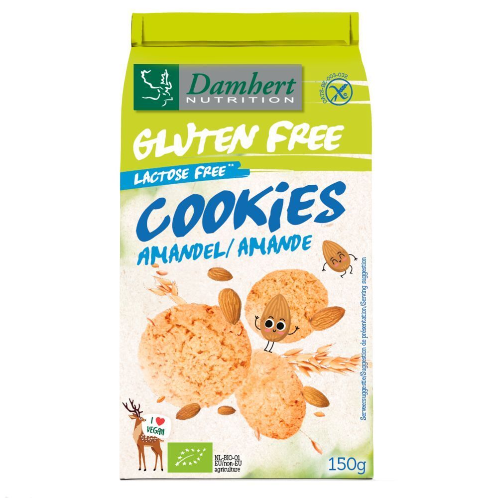 Damhert Gluten Free Biscuit d'Avoine Amande BIO