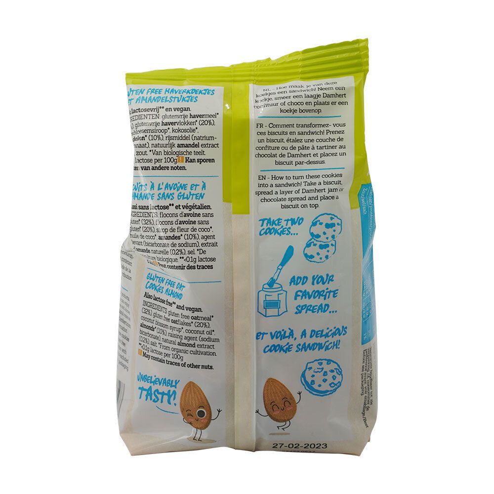 Damhert Gluten Free Biscuit d'Avoine Amande BIO