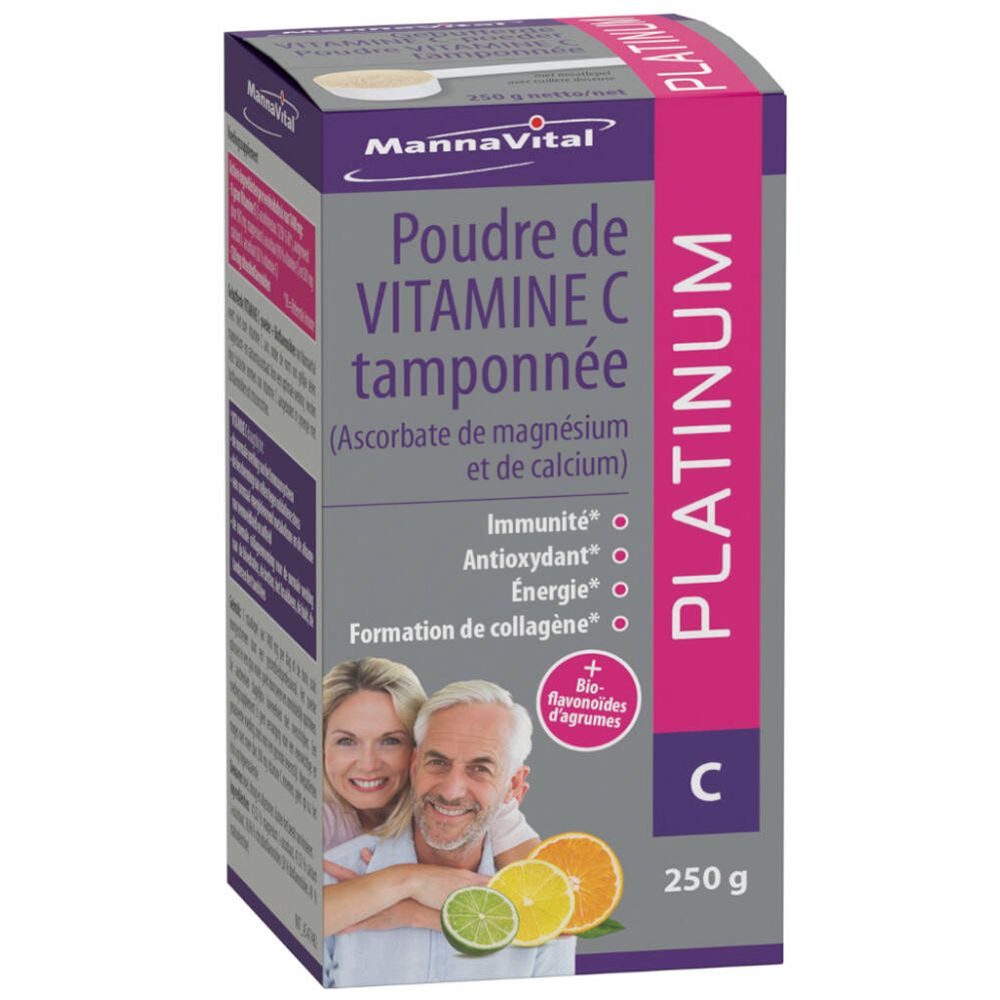 Mannavital VITAMINE C POUDRE TAMPONNÉE PLATINUM