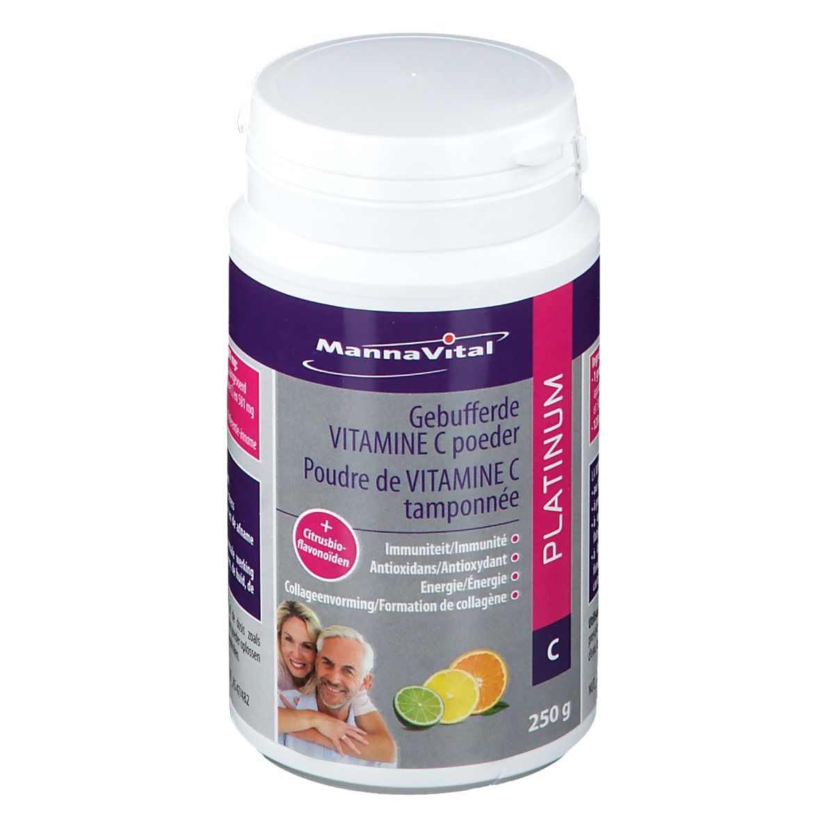 Mannavital VITAMINE C POUDRE TAMPONNÉE PLATINUM