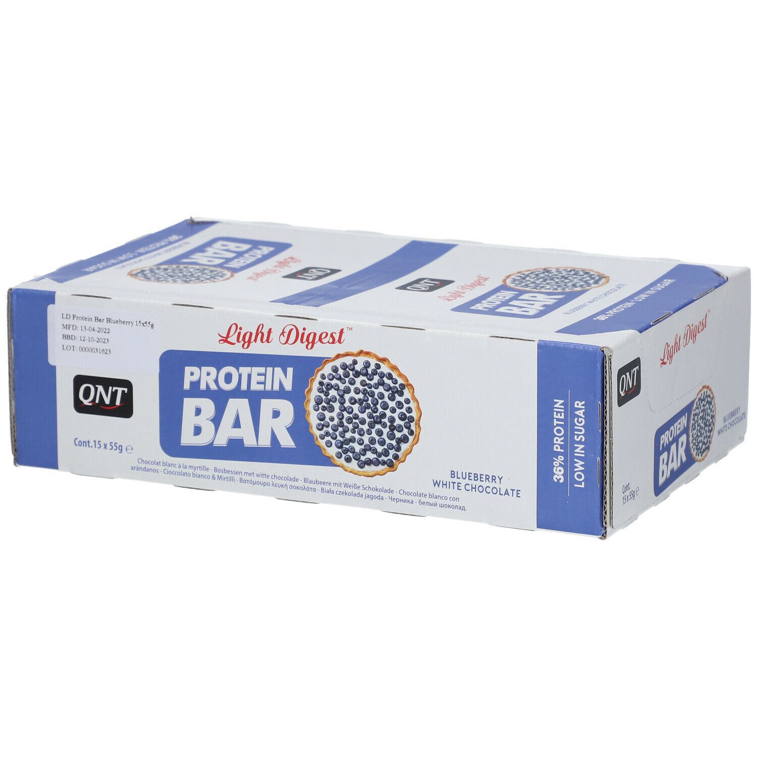 QNT Barres protéinées myrtille chocolat blanc