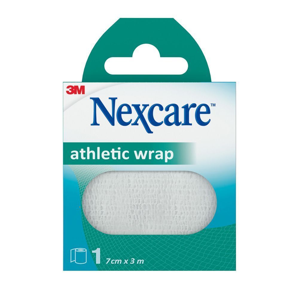 Emballage Nexcare Athletic Wrap. Bande blanche, 7 cm x 3 m.