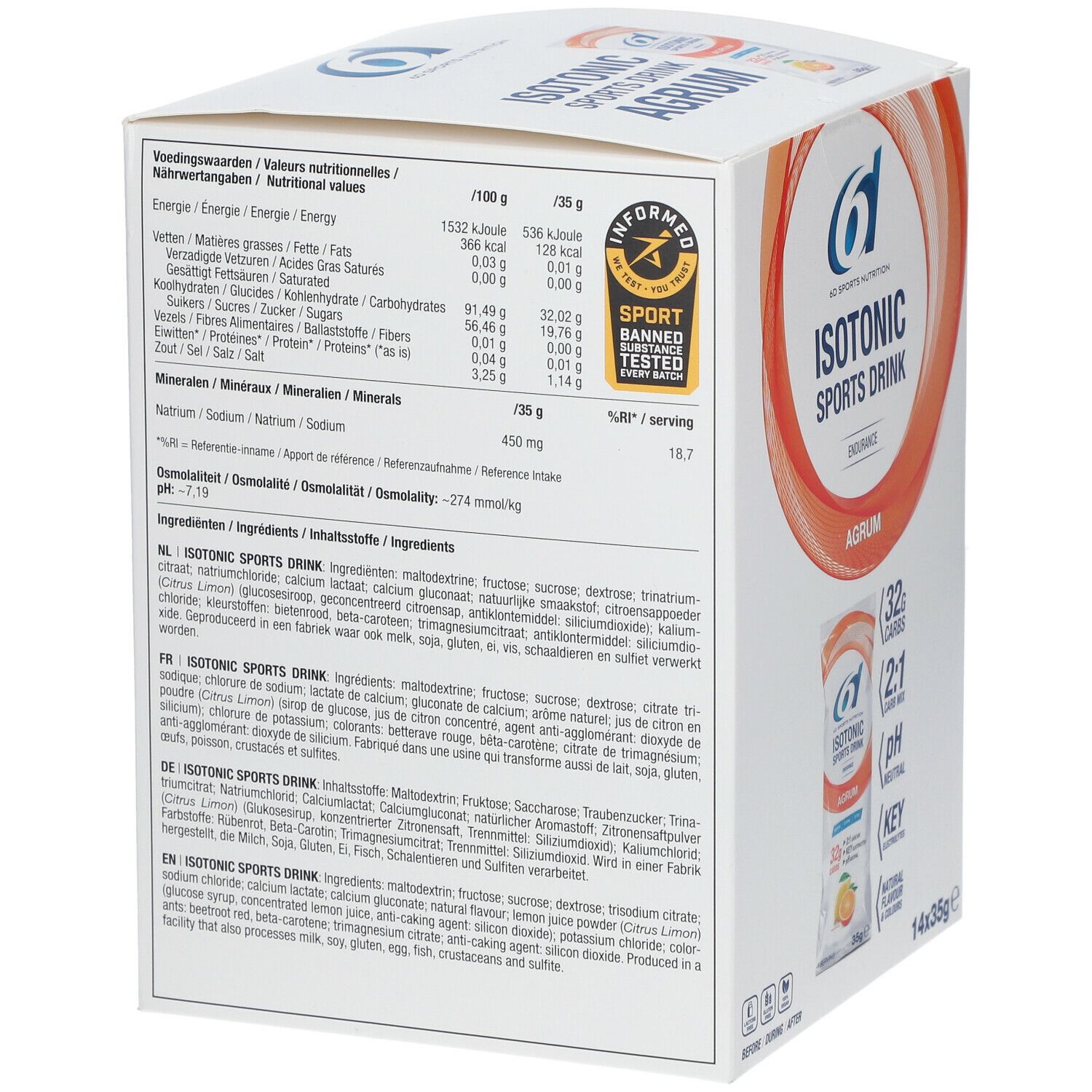 6D Sports Nutrition Isotonic Sports Drink Agrum