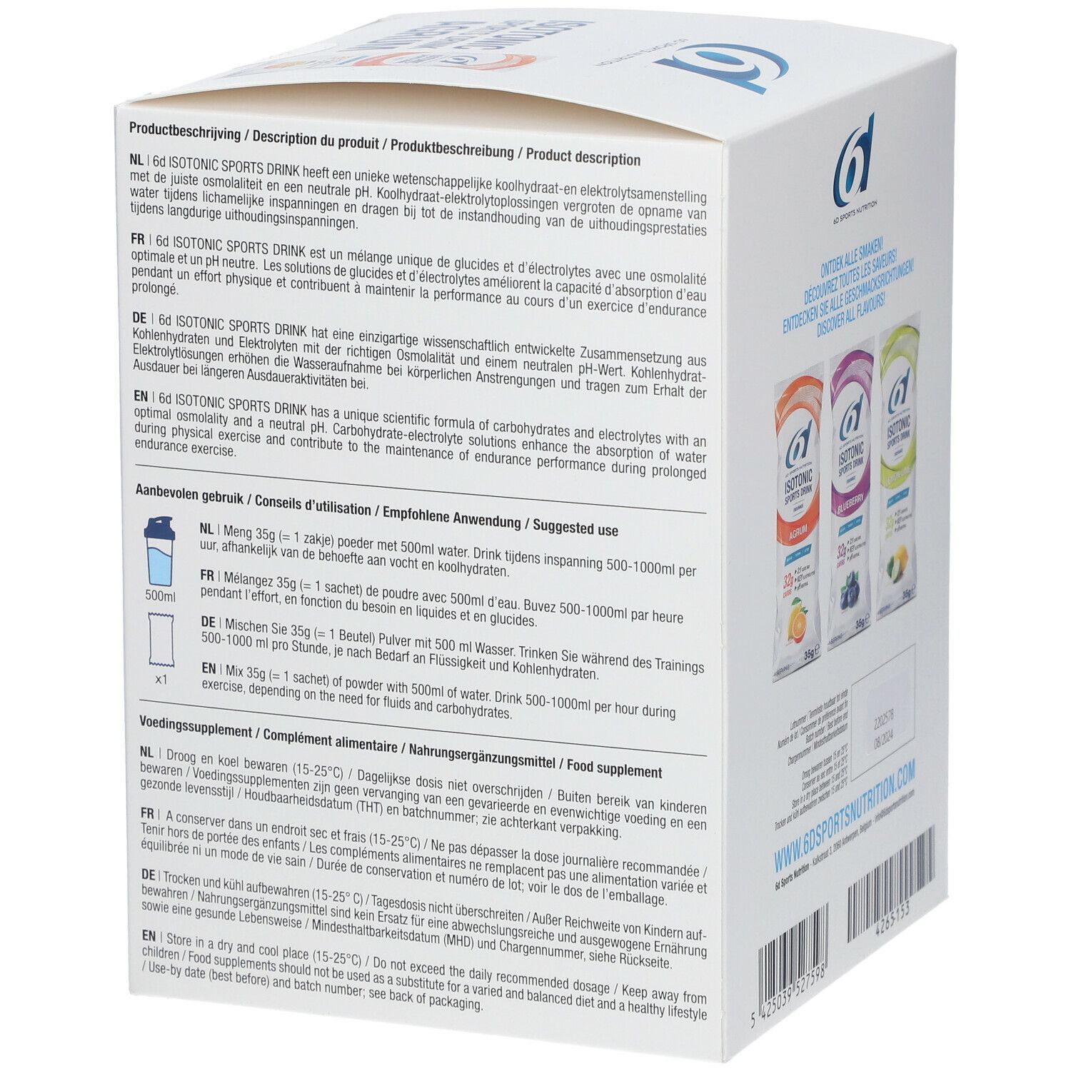 6D Sports Nutrition Isotonic Sports Drink Agrum