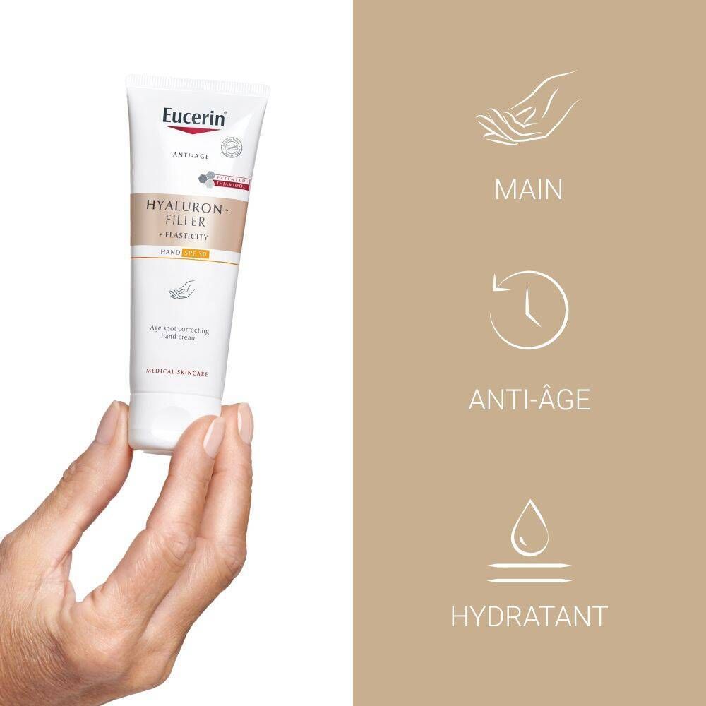 Eucerin® HYALURON-FILLER + ELASTICITY Crème Mains Anti-Taches et Anti-Âge SPF 30