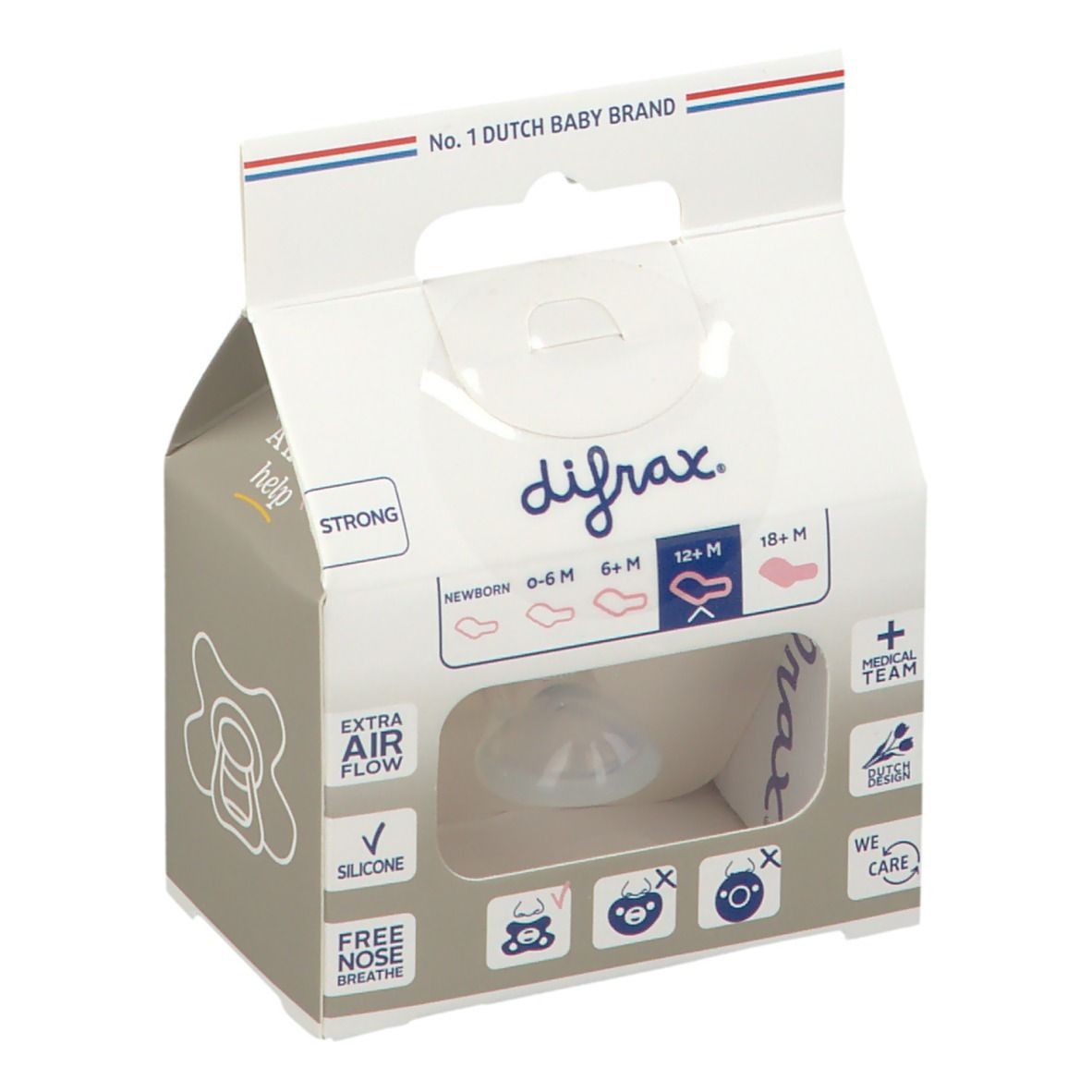 difrax Sucette - Dental - 12+ Mois - Girafe 1 pc(s) - Redcare Pharmacie