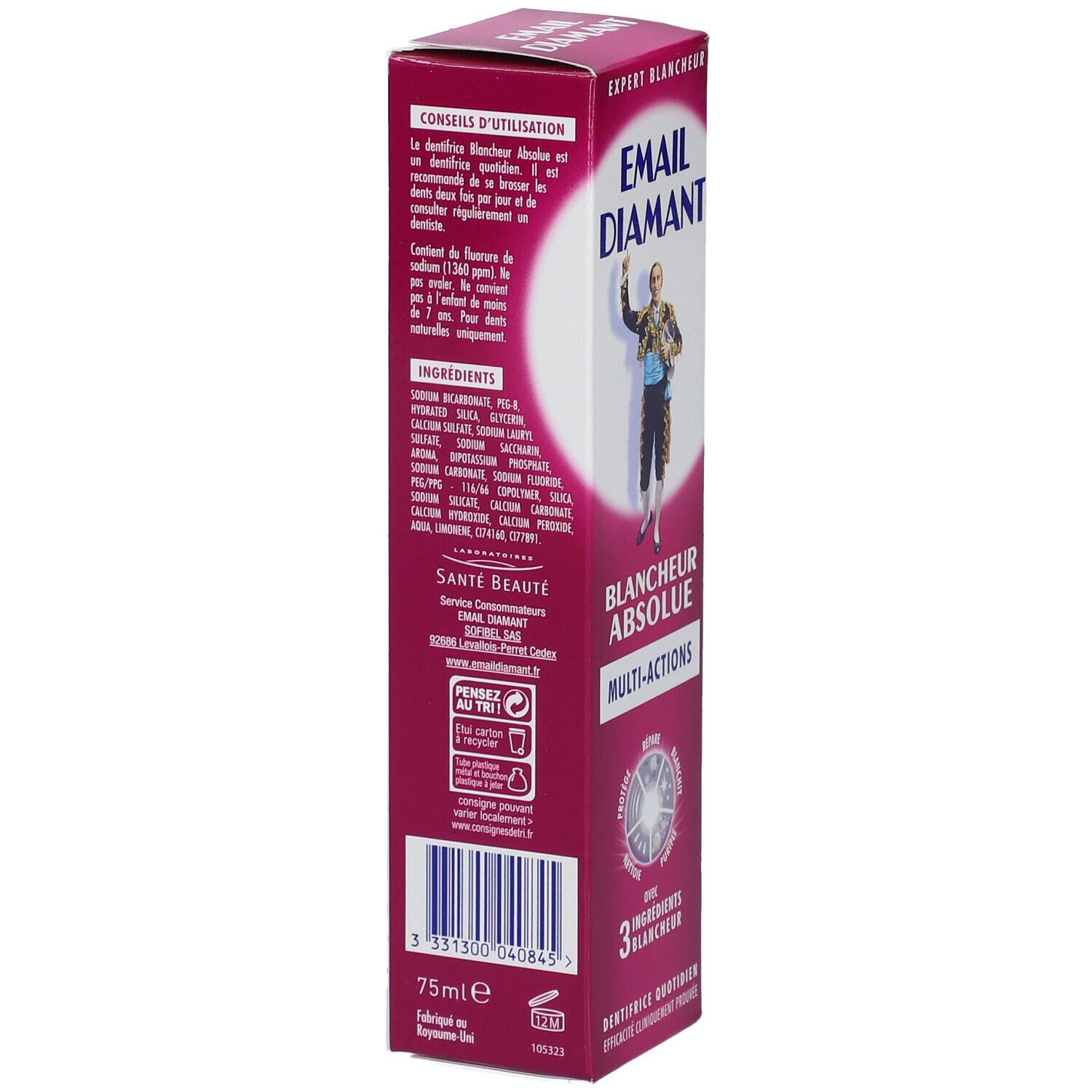 Email Diamant Dentifrice Blancheur Absolue