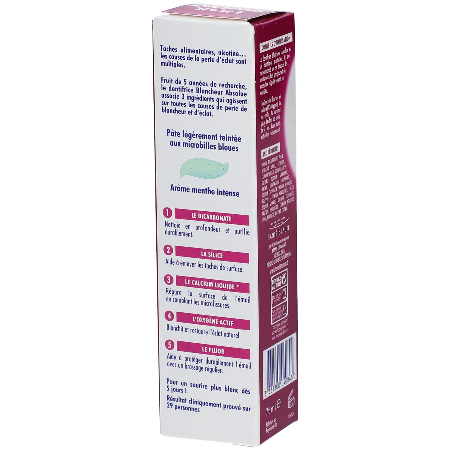Email Diamant Dentifrice Blancheur Absolue