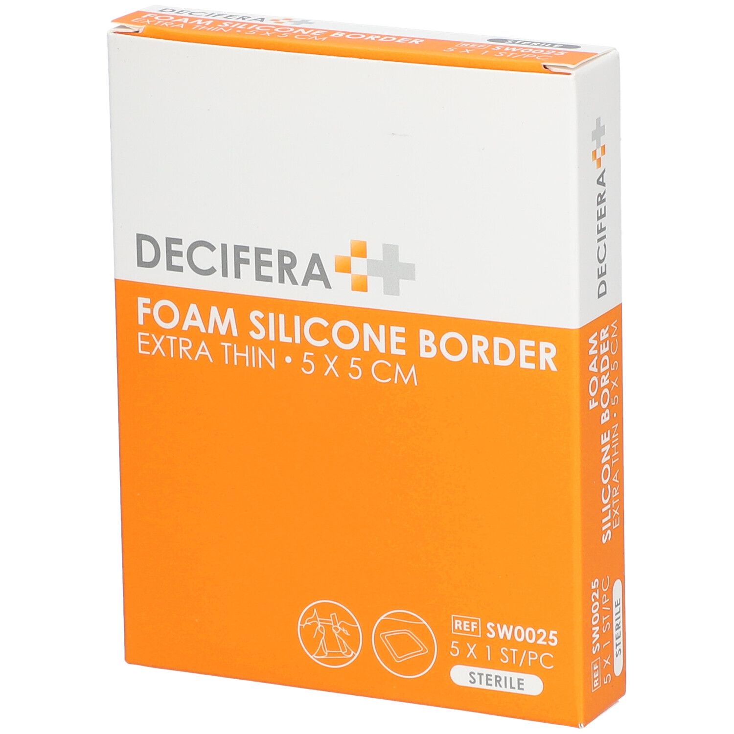 DECIFERA Foam Silicone Border Extra Thin 5x5cm