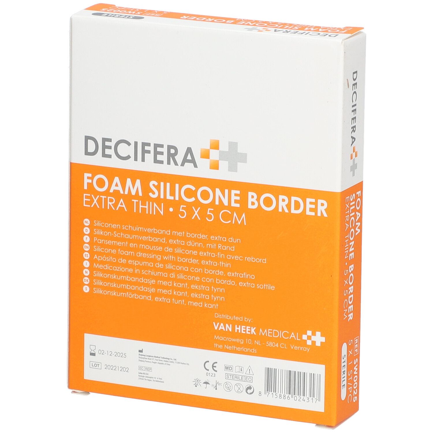 DECIFERA Foam Silicone Border Extra Thin 5x5cm