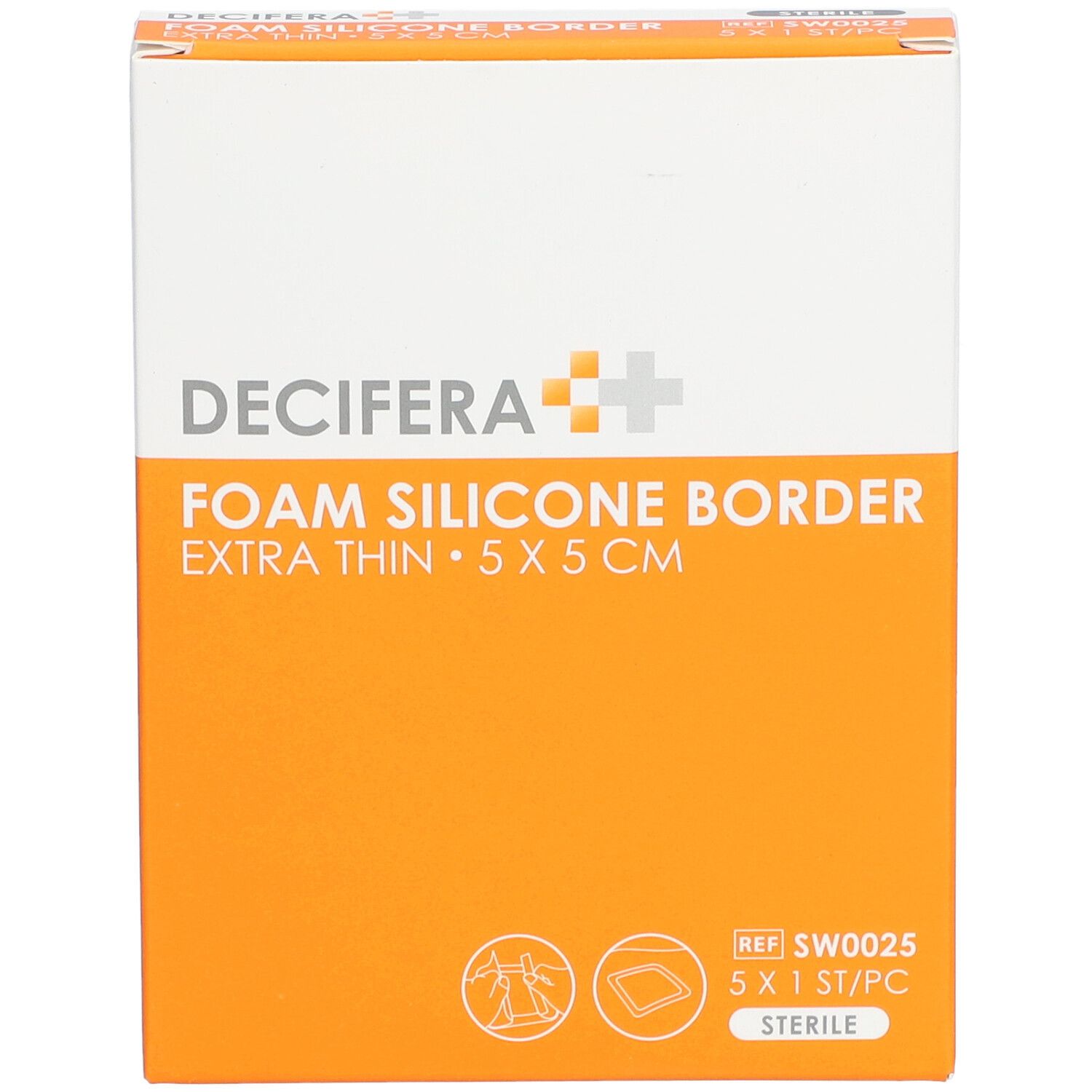 DECIFERA Foam Silicone Border Extra Thin 5x5cm