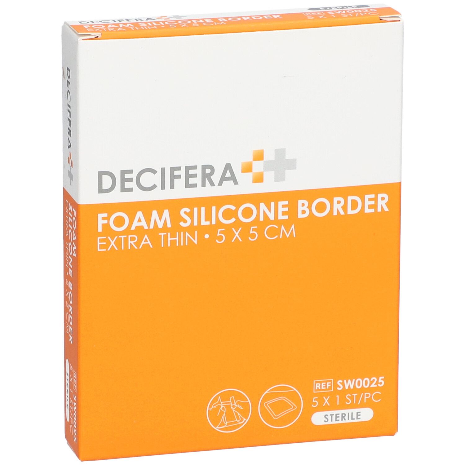 DECIFERA Foam Silicone Border Extra Thin 5x5cm