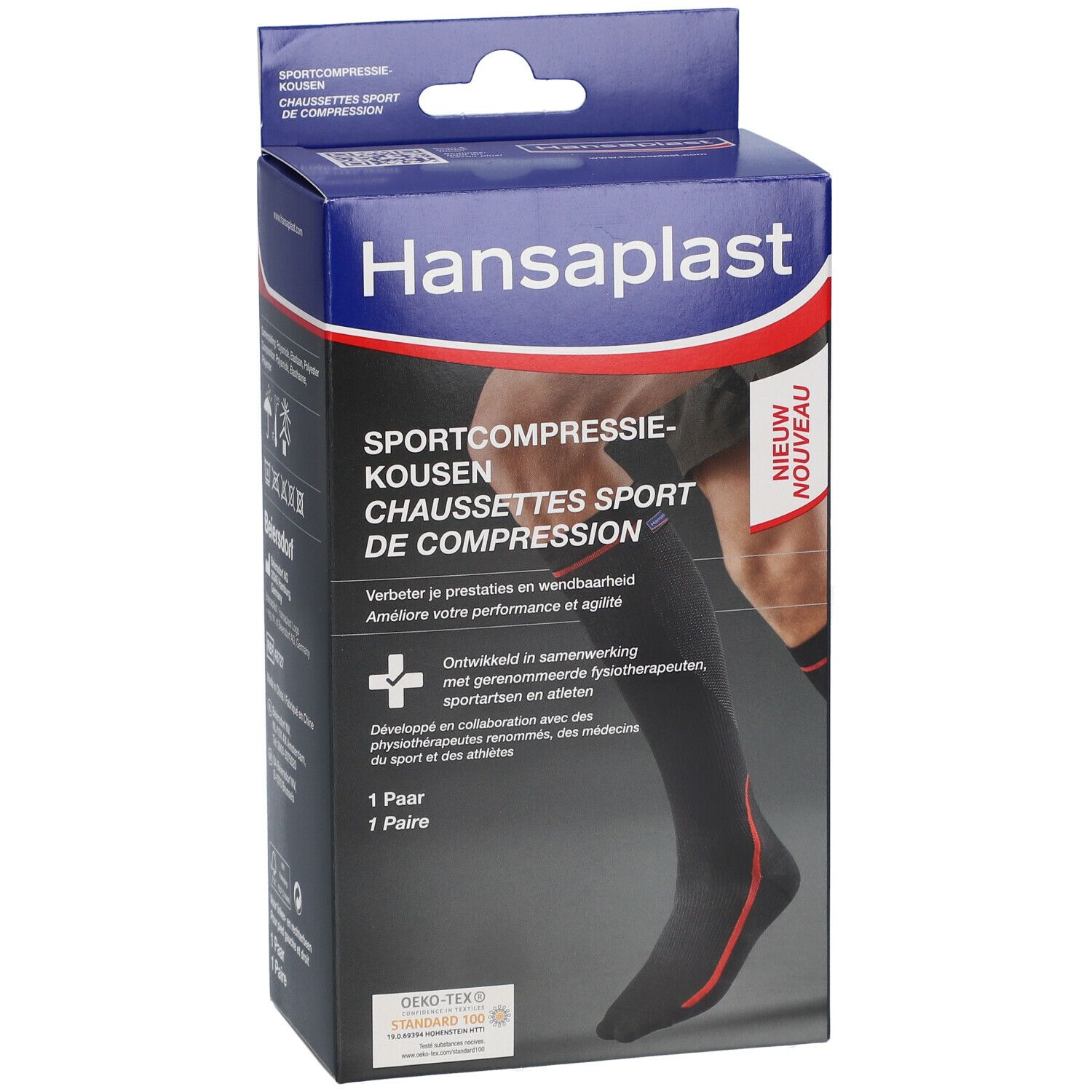  Hansaplast Chaussettes de Compression pour le Sport
