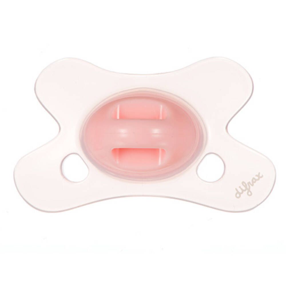 difrax® Sucette Natural Rose 0-6 Mois (Couleur non sélectionnable)