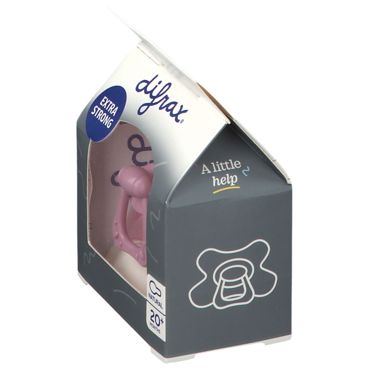 difrax® Sucette Natural Rose 20 Mois+ (Couleur non sélectionnable)