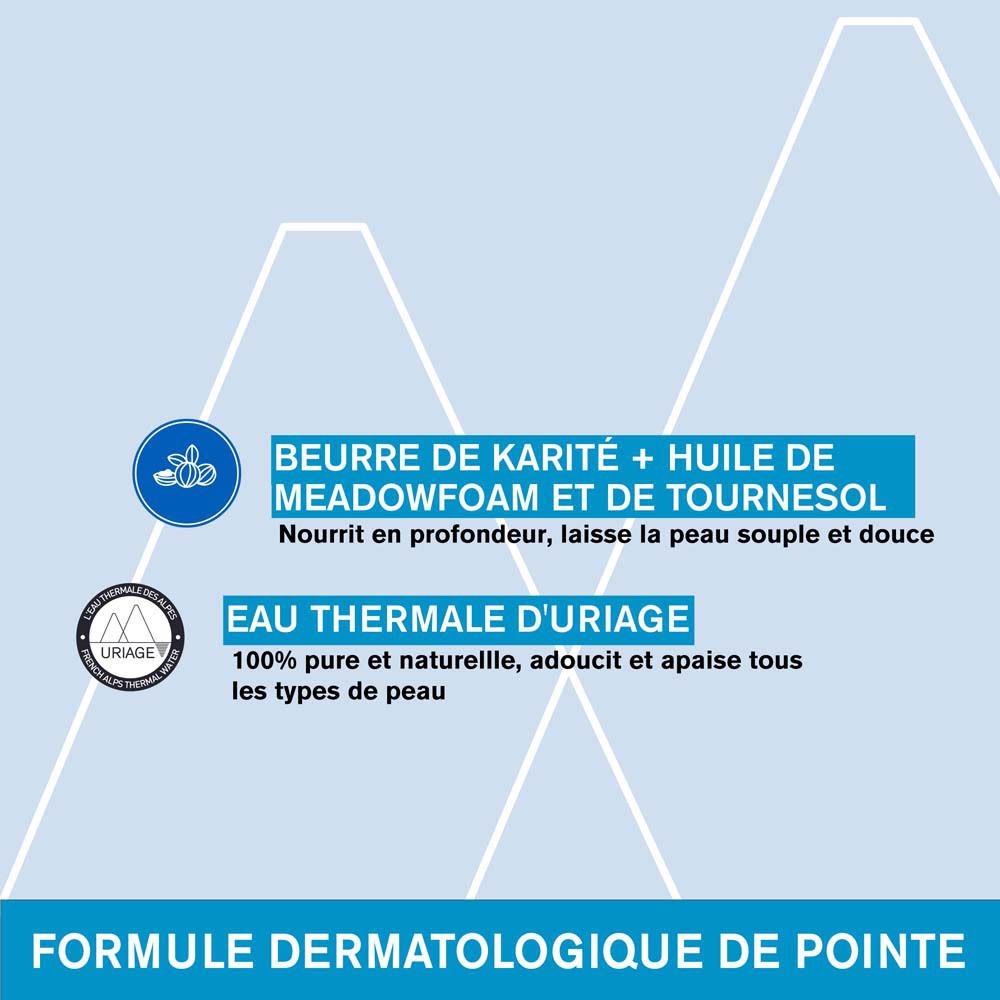 Graphique avec symboles : Dermatologisch getestet, Sans savon, pH physiologique (5,5), 92% d'ingrédients.