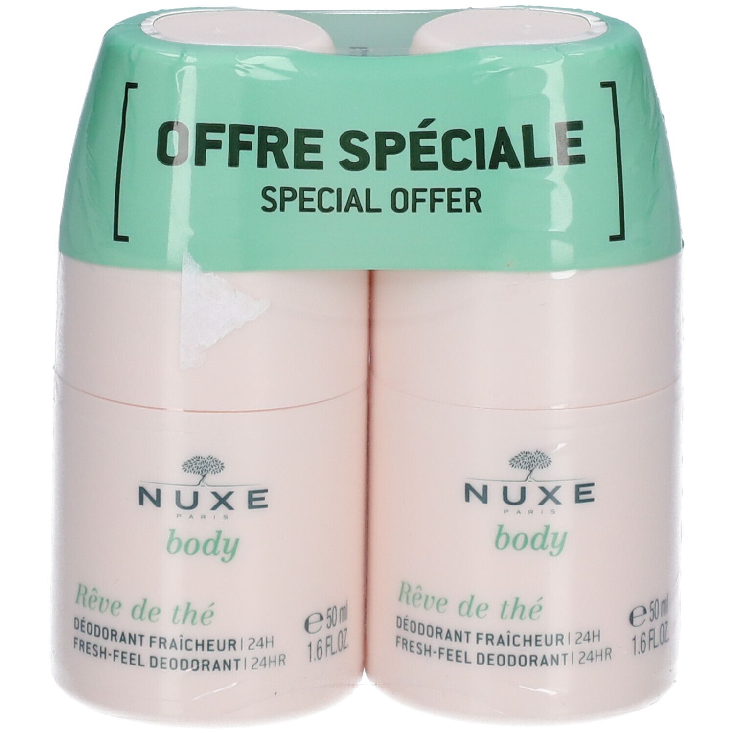 NUXE Duo Déodorant Fraîcheur 24h, Rêve de thé