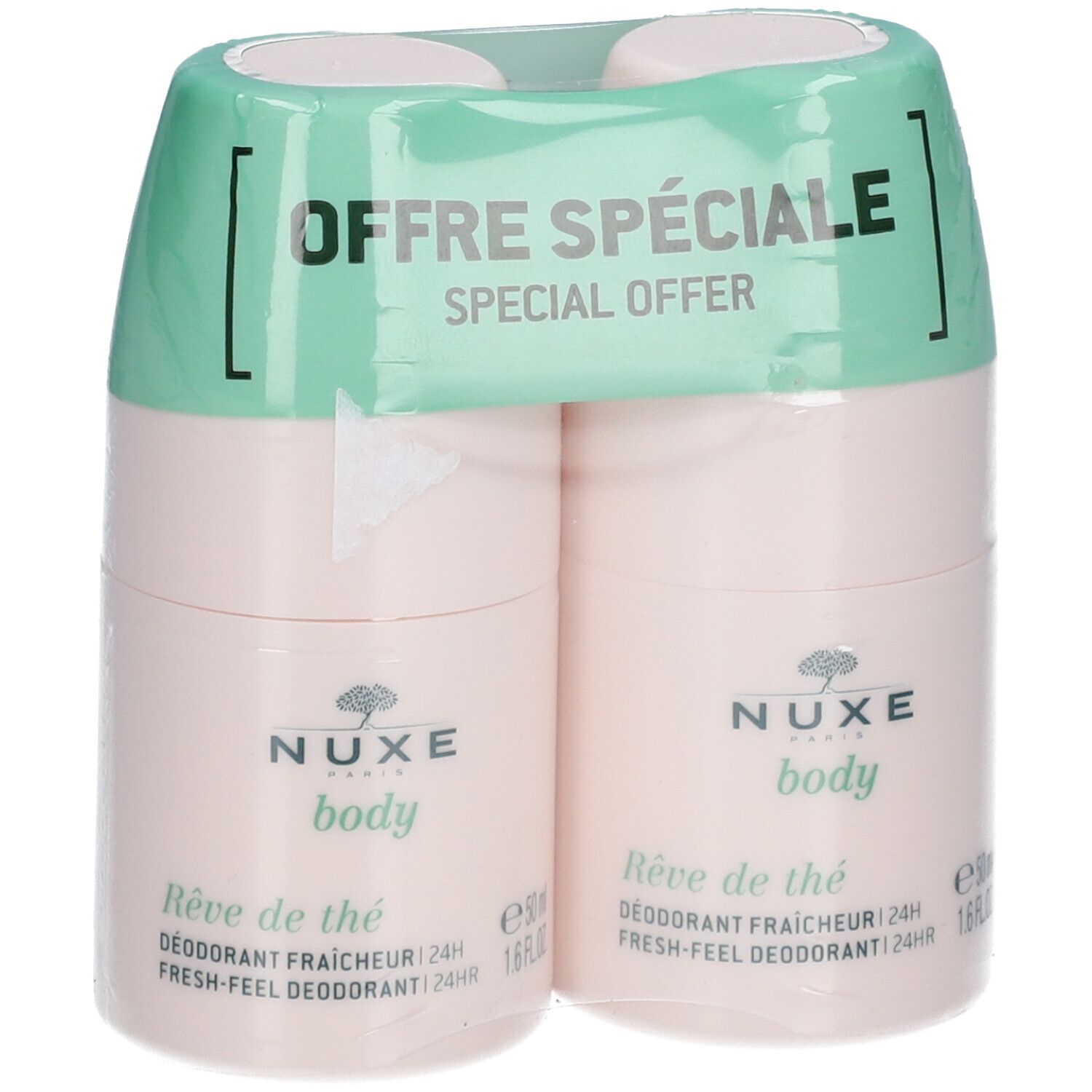NUXE Duo Déodorant Fraîcheur 24h, Rêve de thé