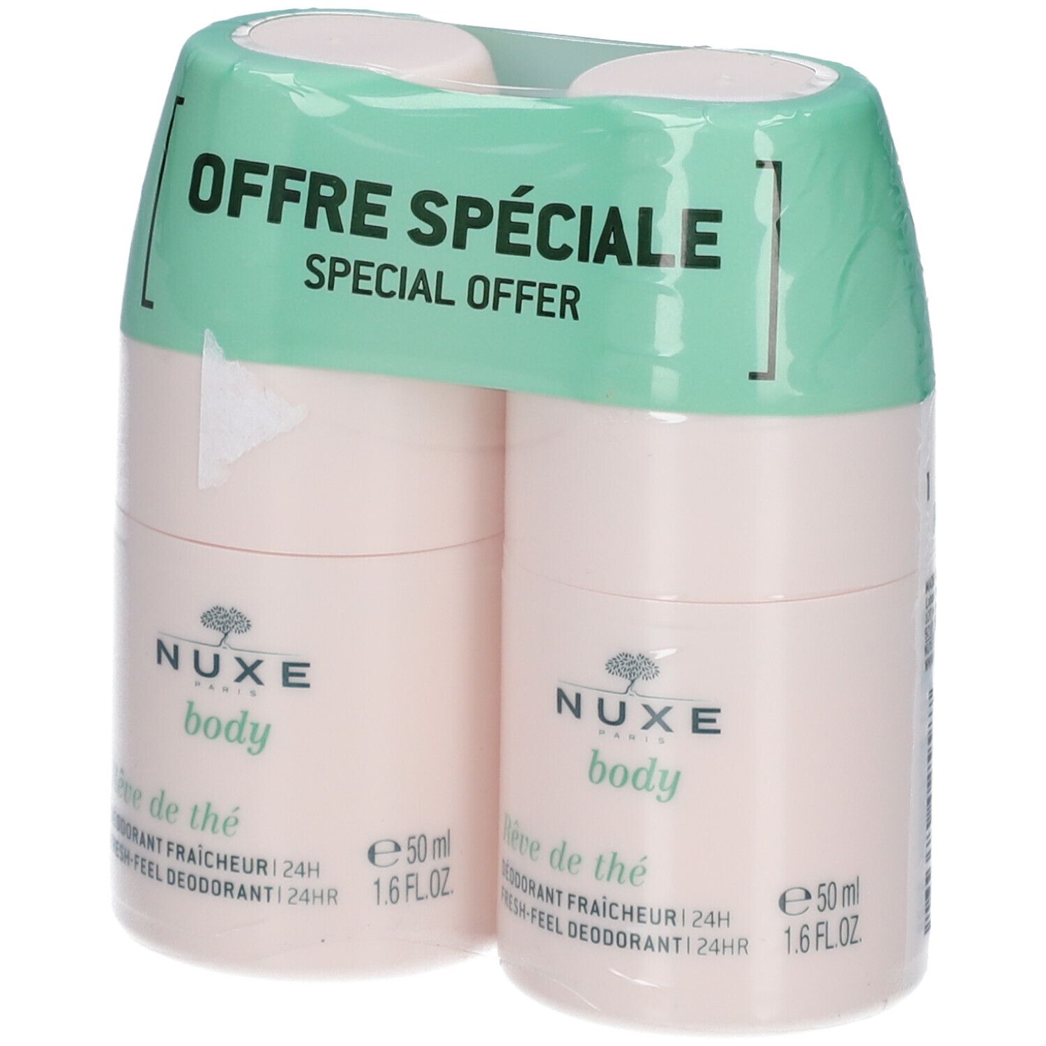 NUXE Duo Déodorant Fraîcheur 24h, Rêve de thé