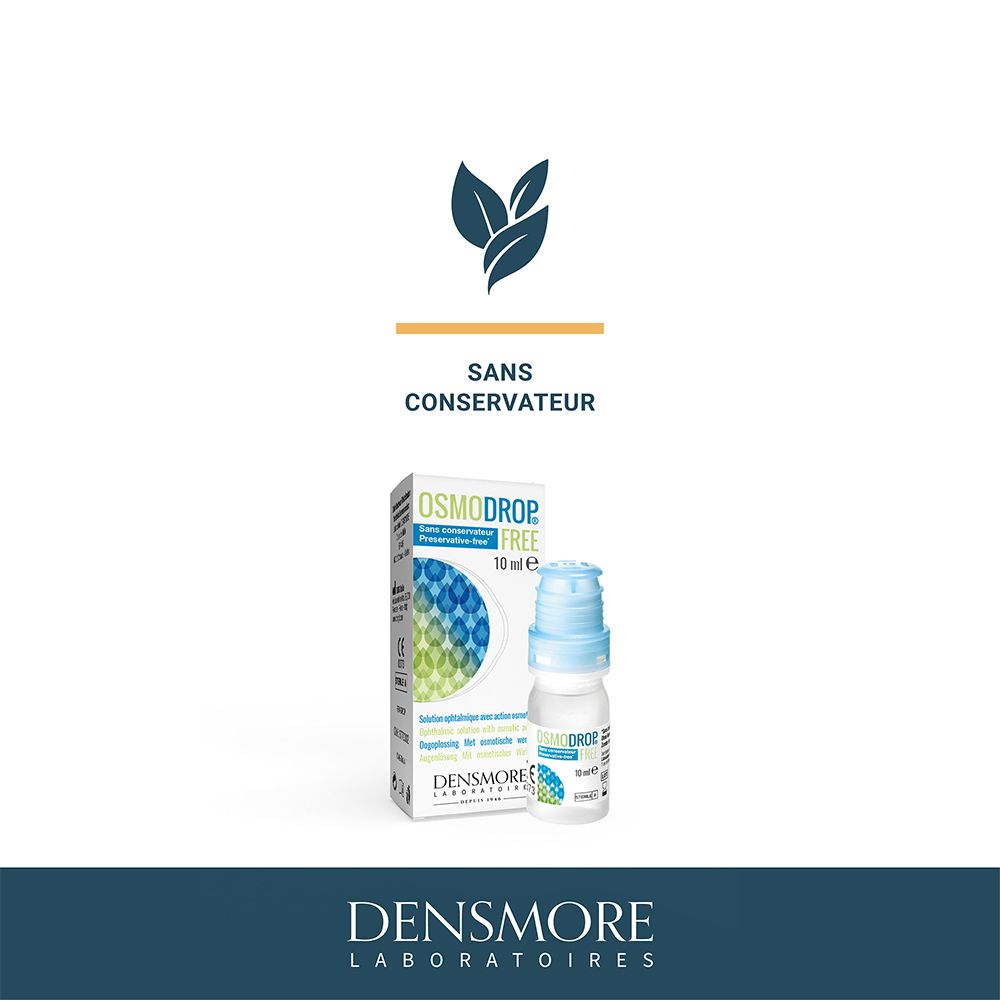 Densmore Osmodrop® Free Solution ophtalmique - Œdème et sous-œdème de la cornée 10 mL