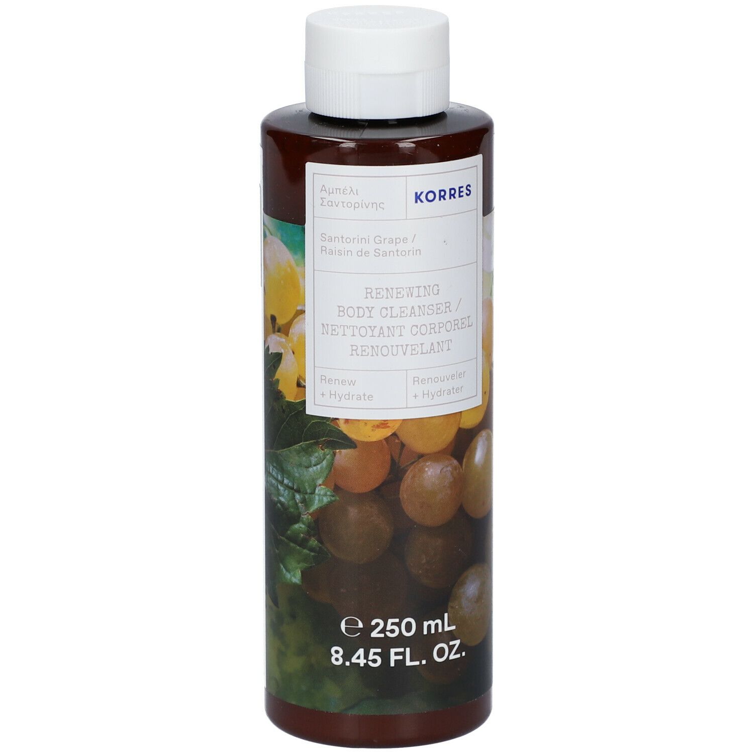 KORRES Gel Douche Corporel Renouvelant - Raisin de Santorin