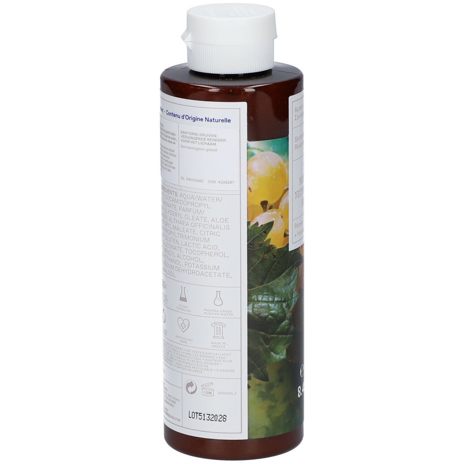 KORRES Gel Douche Corporel Renouvelant - Raisin de Santorin