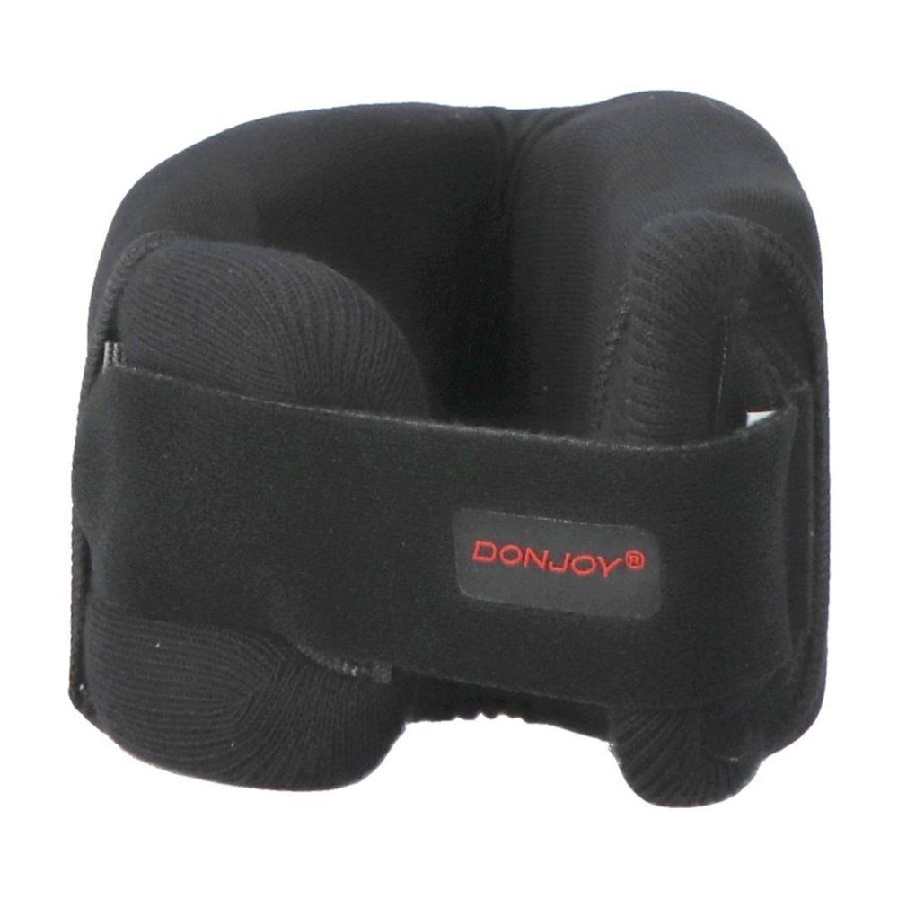 Collier cervical noir DonJoy C2+. Fermeture velcro et logo visibles. Matériau rembourré.