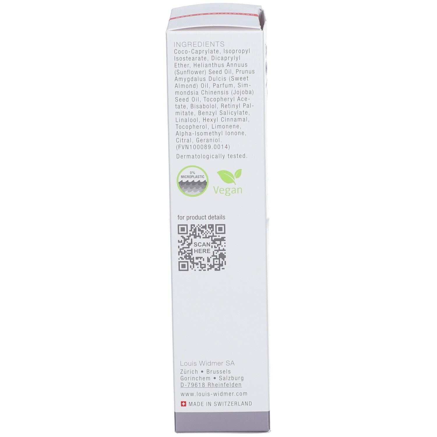 Louis Widmer Remederm Dry Skin Huile corporelle en spray