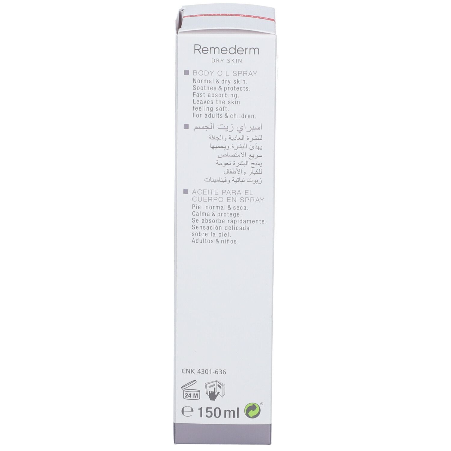 Louis Widmer Remederm Dry Skin Huile corporelle en spray