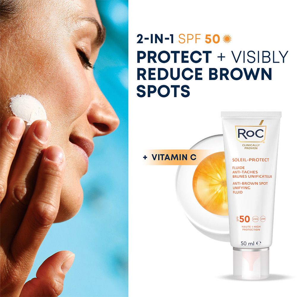 RoC® Soleil Protect Fluide Anti-Taches Brunes Unificateur SPF50