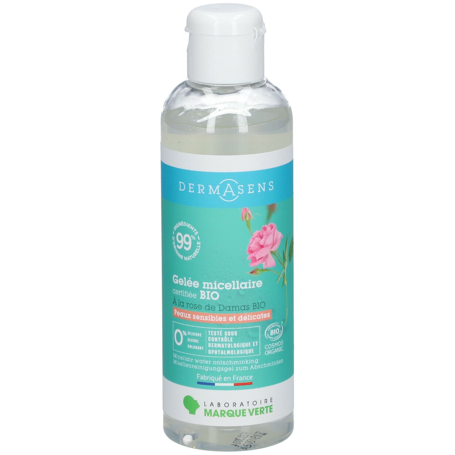 DERMASENS Gelée micellaire démaquillante certifiée bio 200 ml
