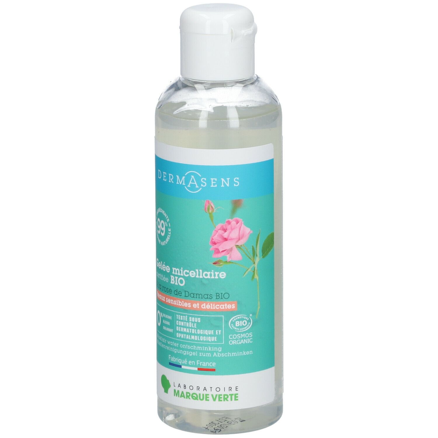 DERMASENS Gelée micellaire démaquillante certifiée bio 200 ml