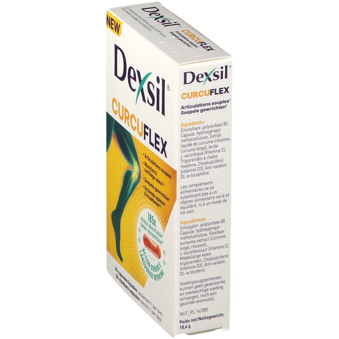 DexSil® CurcuFlex - Articulations souples, Muscles et cartilages sains, avec Curcuma