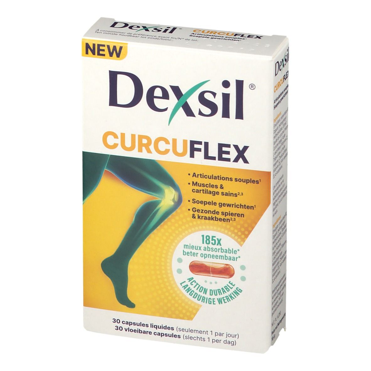 DexSil® CurcuFlex - Articulations souples, Muscles et cartilages sains, avec Curcuma