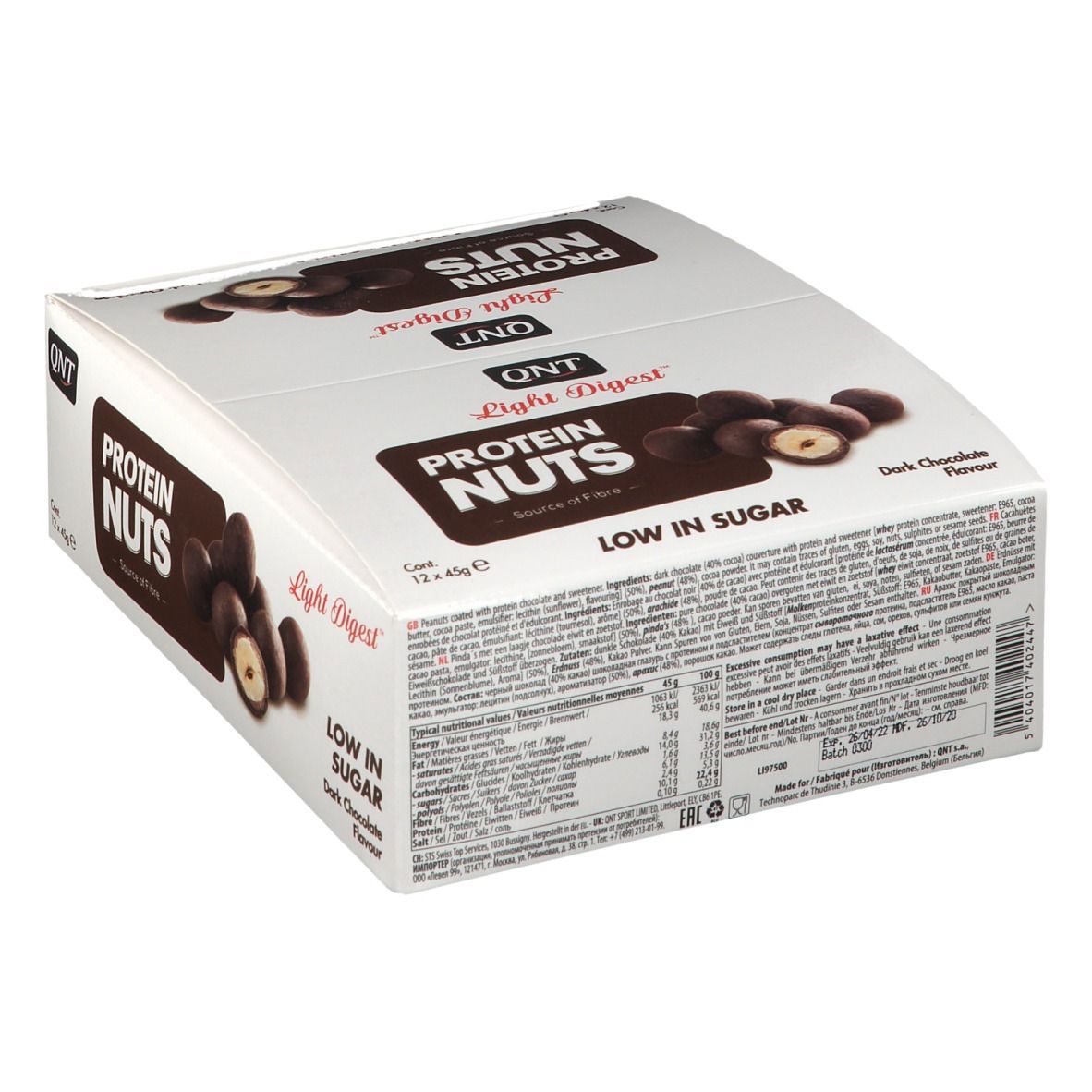 QNT Light Digest Protein Nuts Chocolat noir