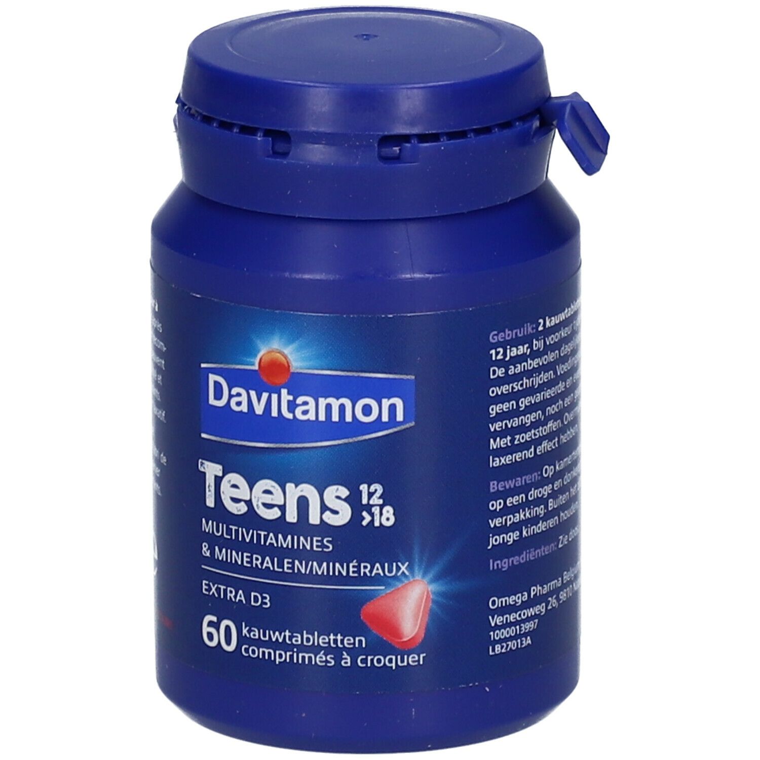 Davitamon Teens 12>18 Multivitamines Fraise - Énergie, Résistance