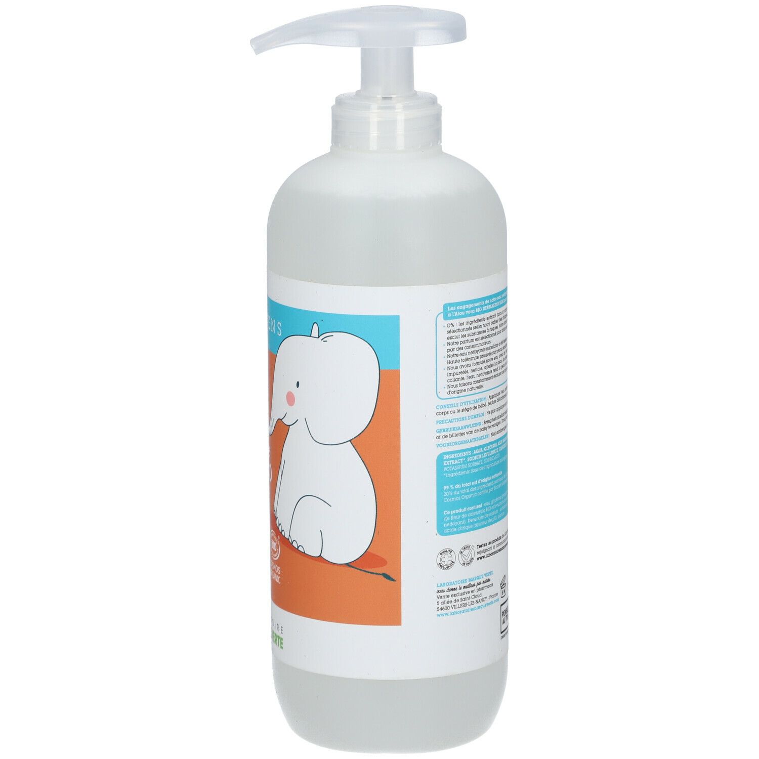DERMASENS Eau nettoyante micellaire certifiée bio bébé 3 en 1 500 ml