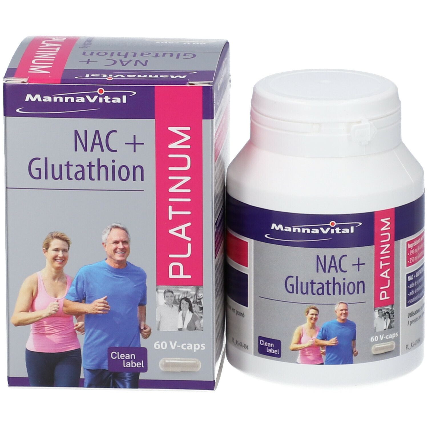 MannaVital NAC + Glutathion Platinum