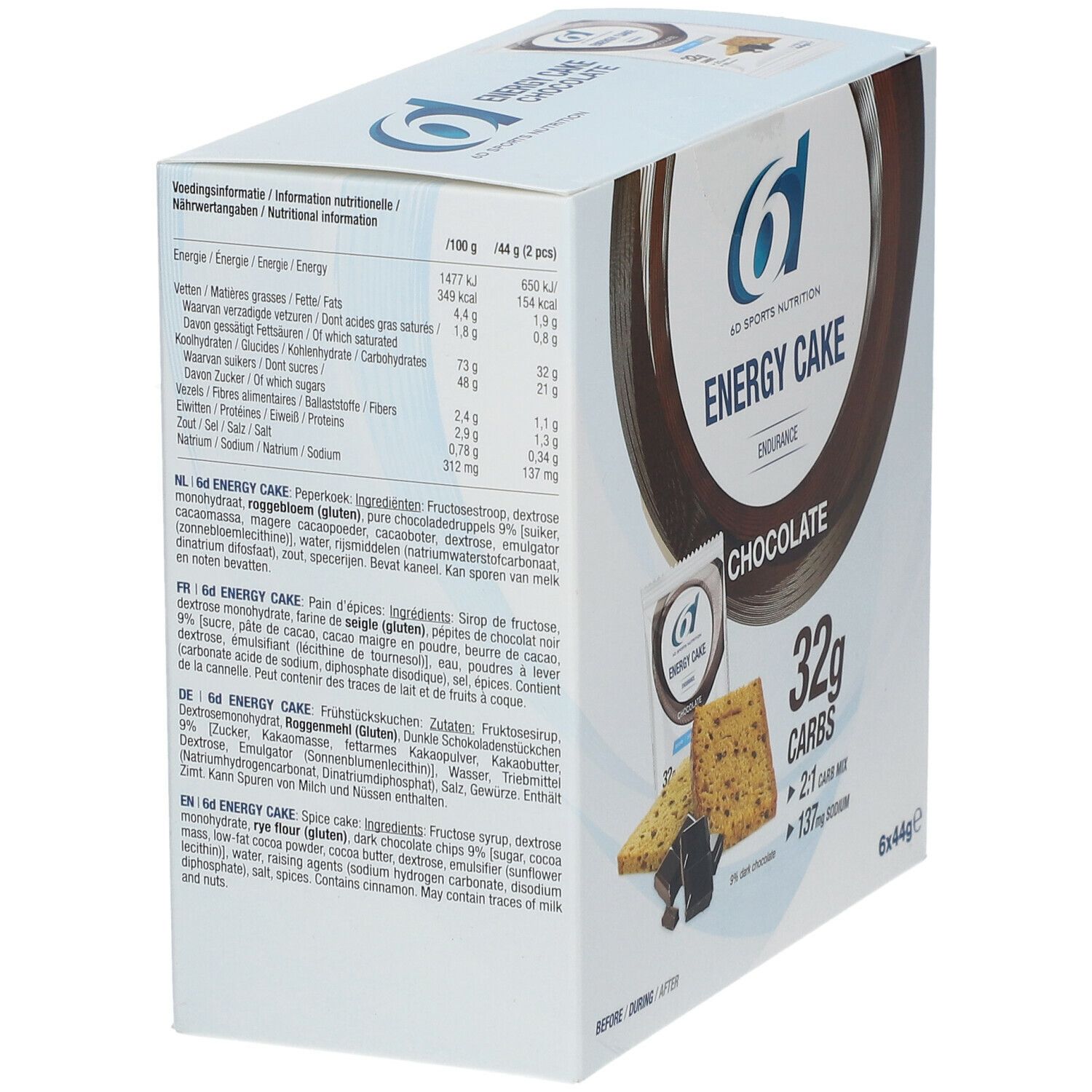 6D Sports Nutrition Energy Cake Chocolat