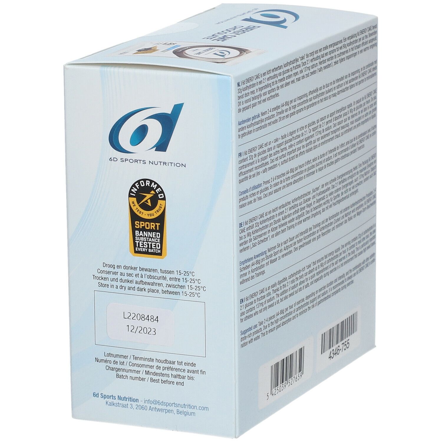 6D Sports Nutrition Energy Cake Chocolat